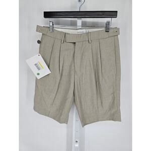 Topman Mens Sz 30 Pleated Front Preppy Dress Shorts Taupe NEW